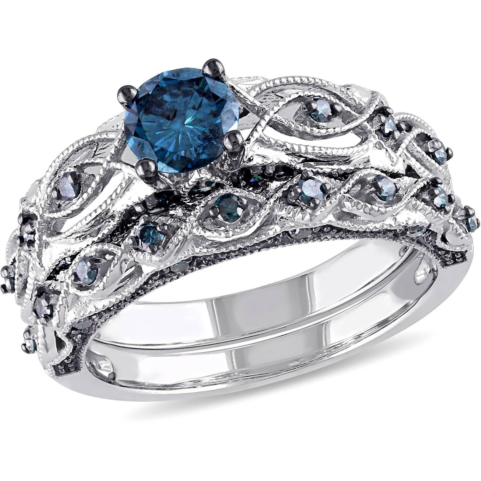 2021 Best of Blue Diamond Wedding Rings Sets