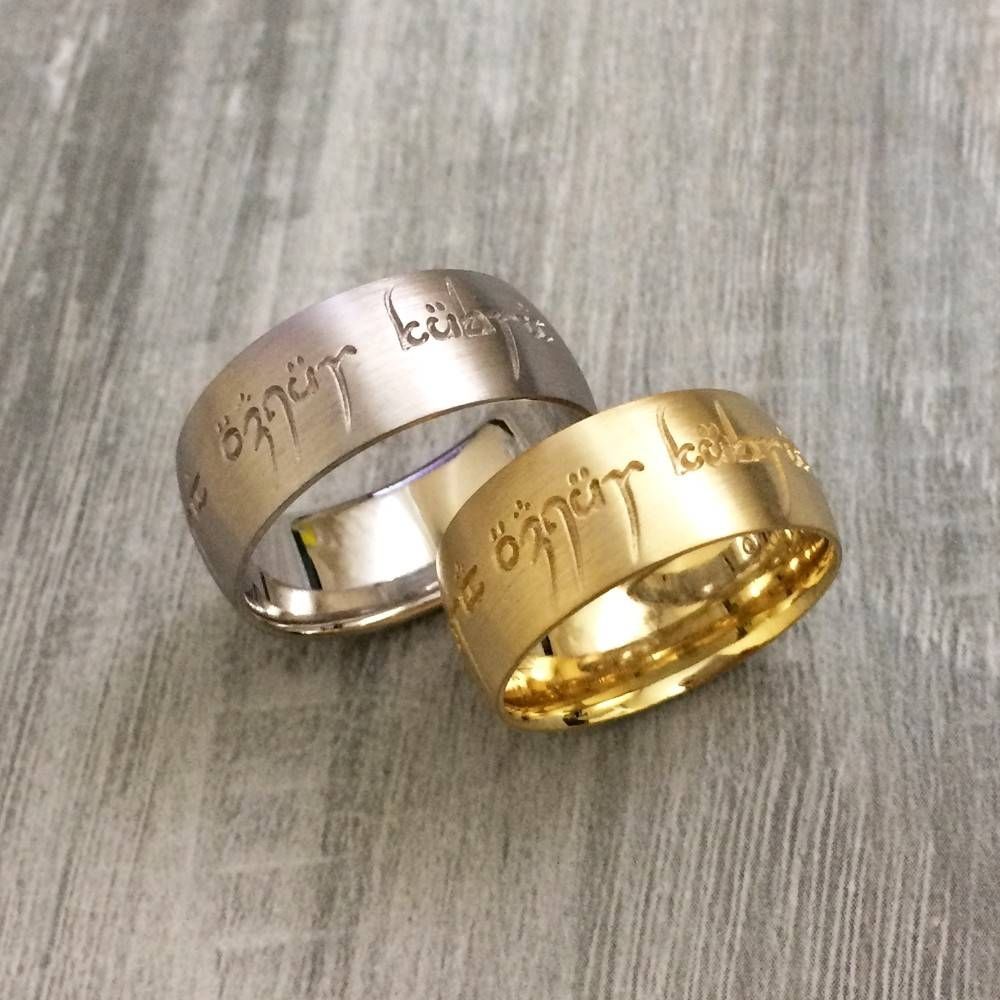 14k Gold Couples Band Rings, Wedding Rings, Engraved Name Rings Inside Wedding Rings With Name Engraved (View 7 of 15)
