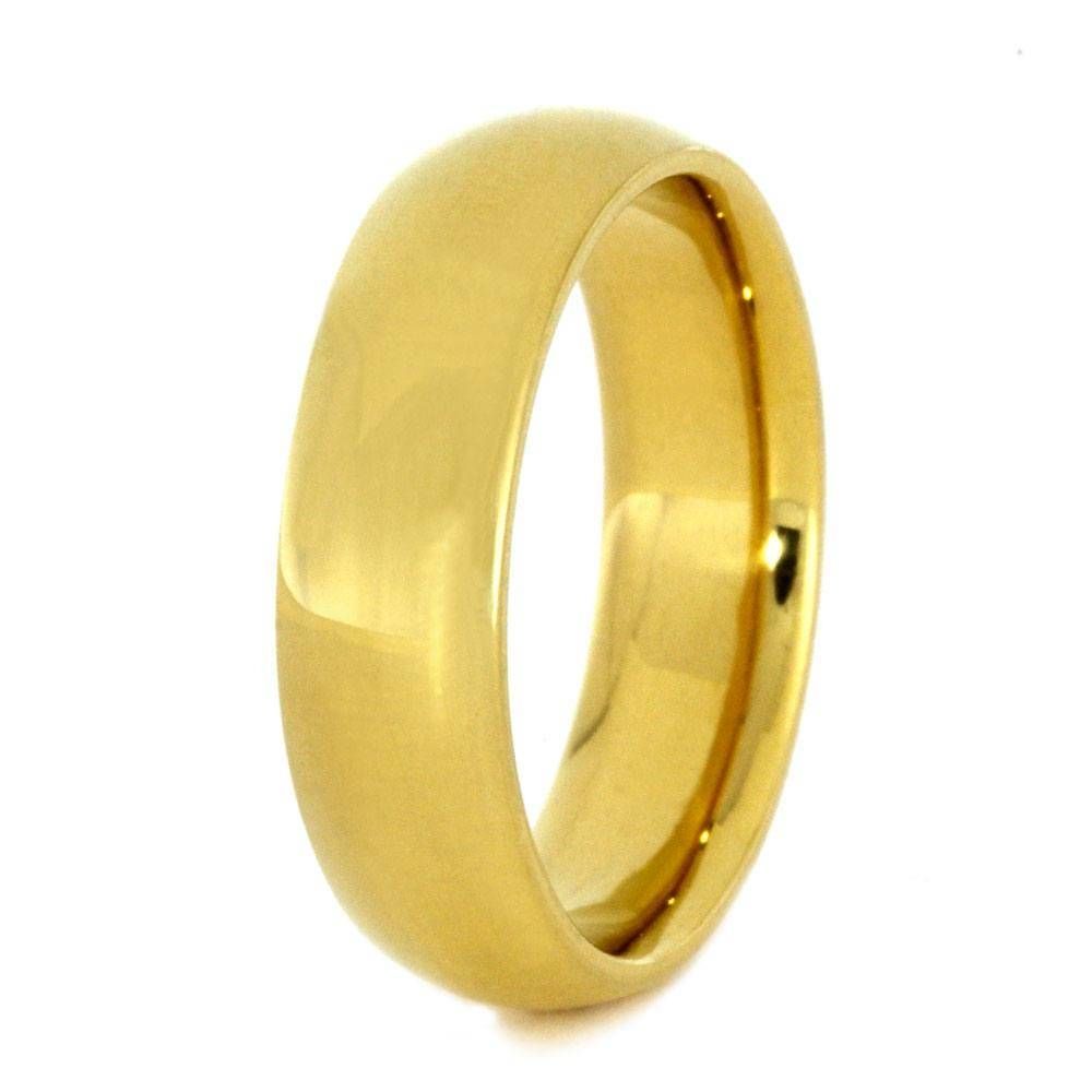 24k Gold Ring, Yellow Gold Wedding Band Regarding 24k Gold Wedding Bands (View 1 of 15)