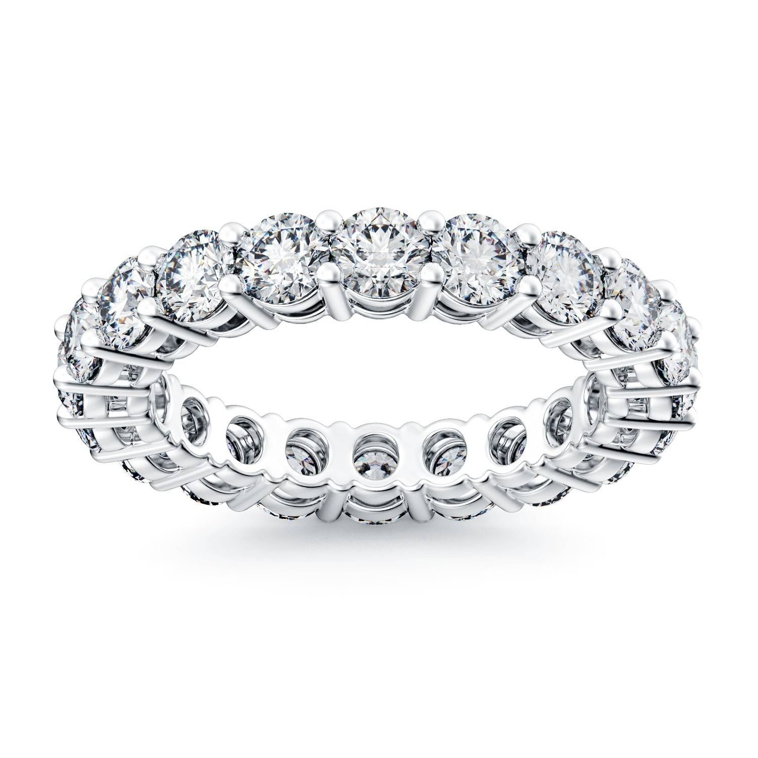 3 Carat T.w Diamond Eternity Ring In 14k White Gold ( (View 8 of 15)