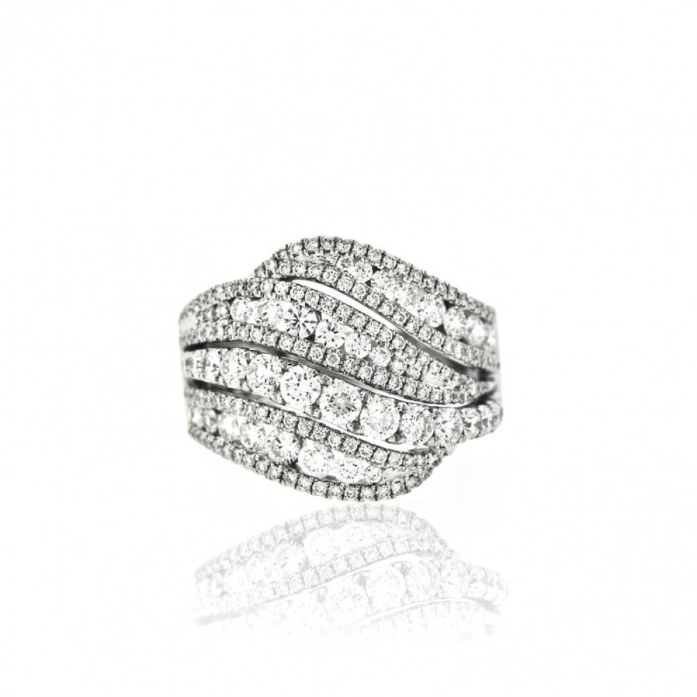 4 Row Ocean Wave Diamond Ring,cheap Diamond Engagement Rings, Buy Inside Wave Engagement Rings (View 15 of 15)