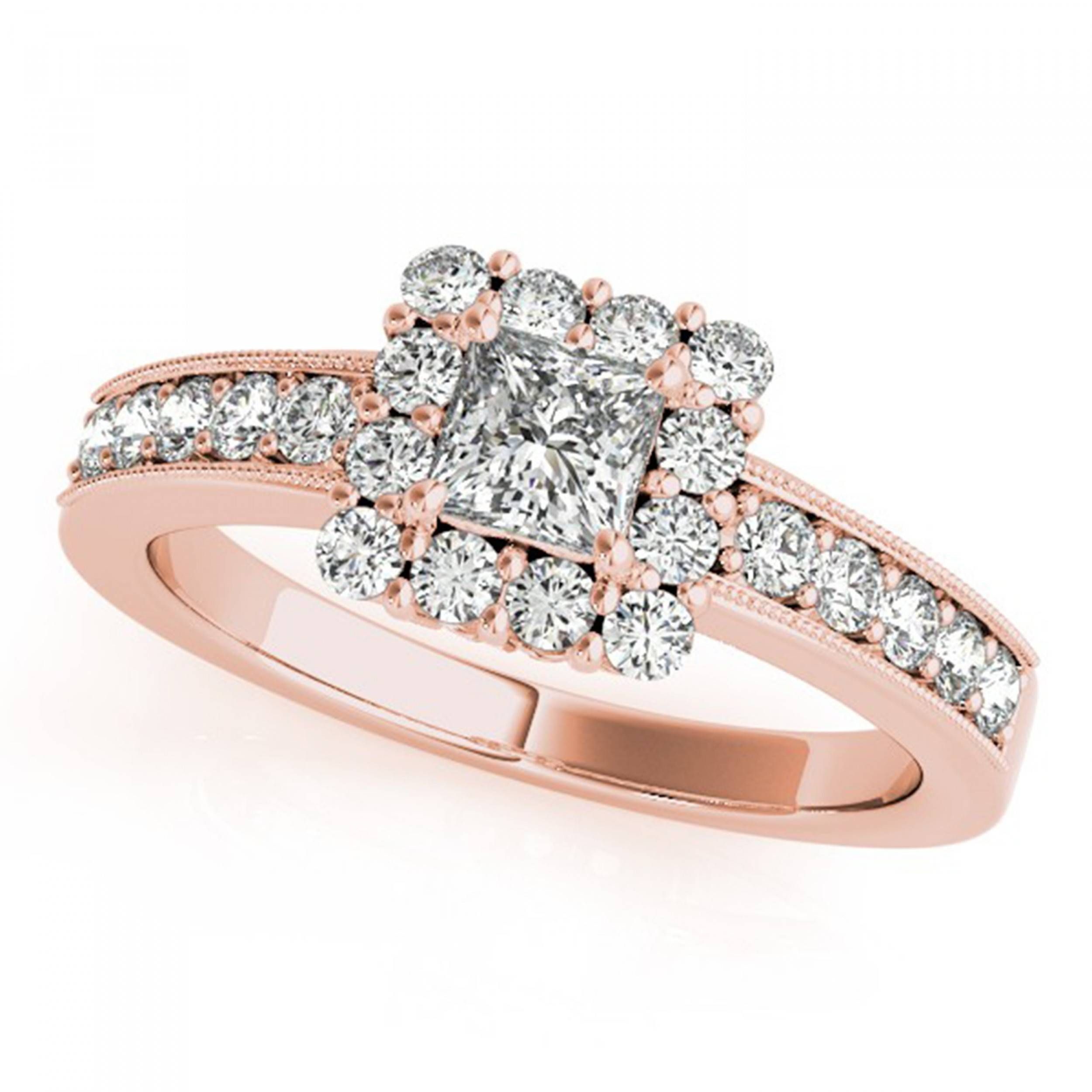 49ctw Bold Style Square Halo Princess Cut Belinda Diamond Within Diamond Wedding Rings Settings (View 7 of 15)