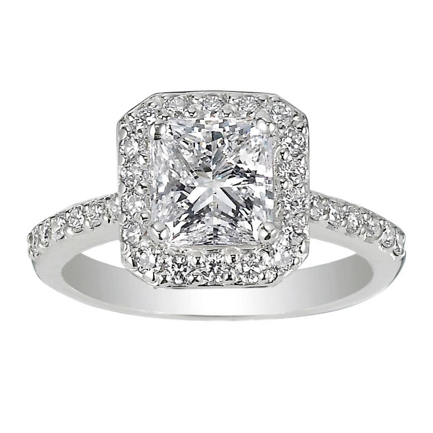 62 Diamond Engagement Rings Under $5,000 | Glamour Pertaining To Halo Diamond Wedding Rings (View 7 of 15)