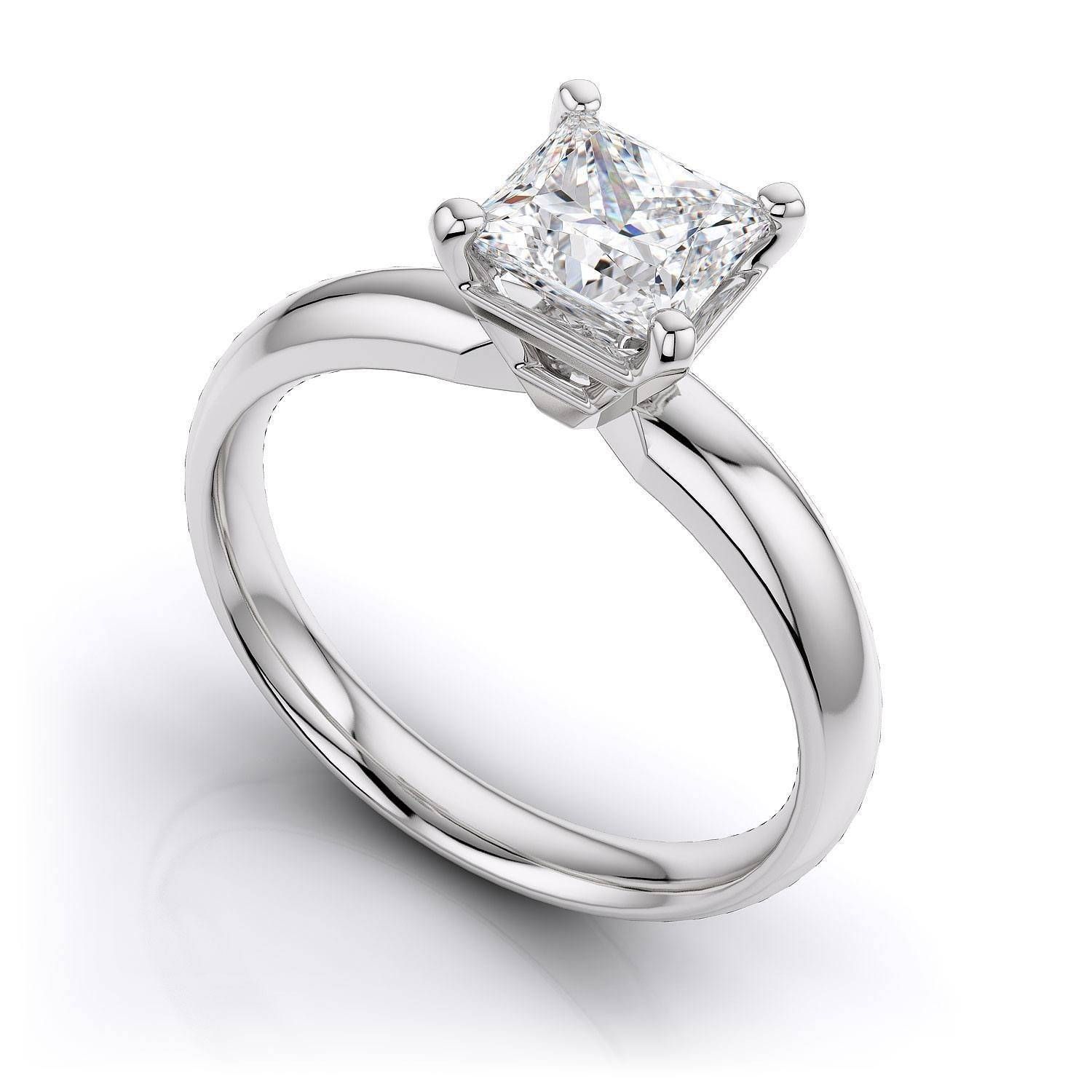 70ctw Princess Cut Gia Certified Diamond Diamond Engagement Ring In Certified Diamond Wedding Rings (View 6 of 15)