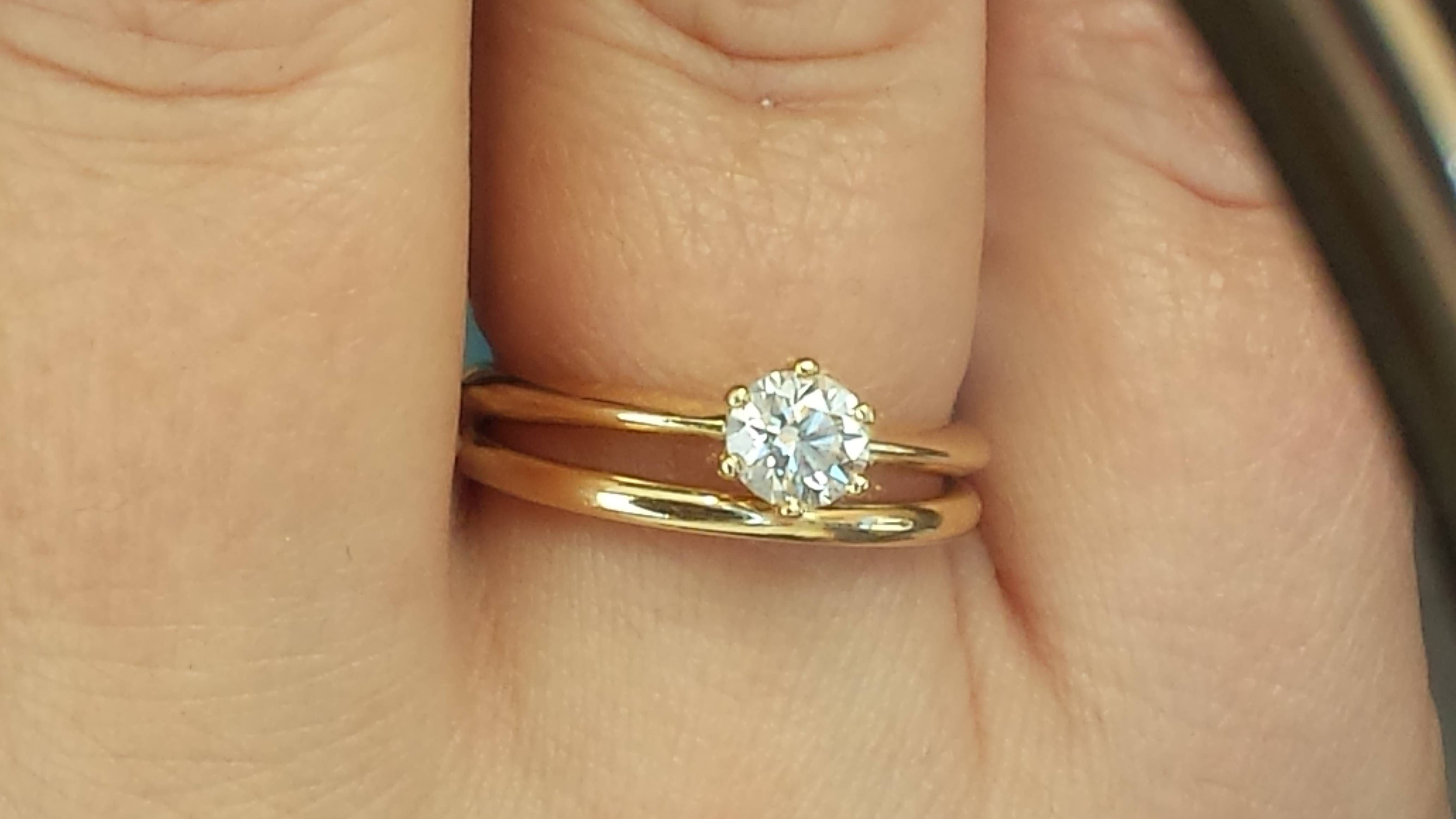 Anyone Wear A Traditional Gold Wedding Band? – Weddingbee Within 24k Gold Wedding Bands (View 15 of 15)