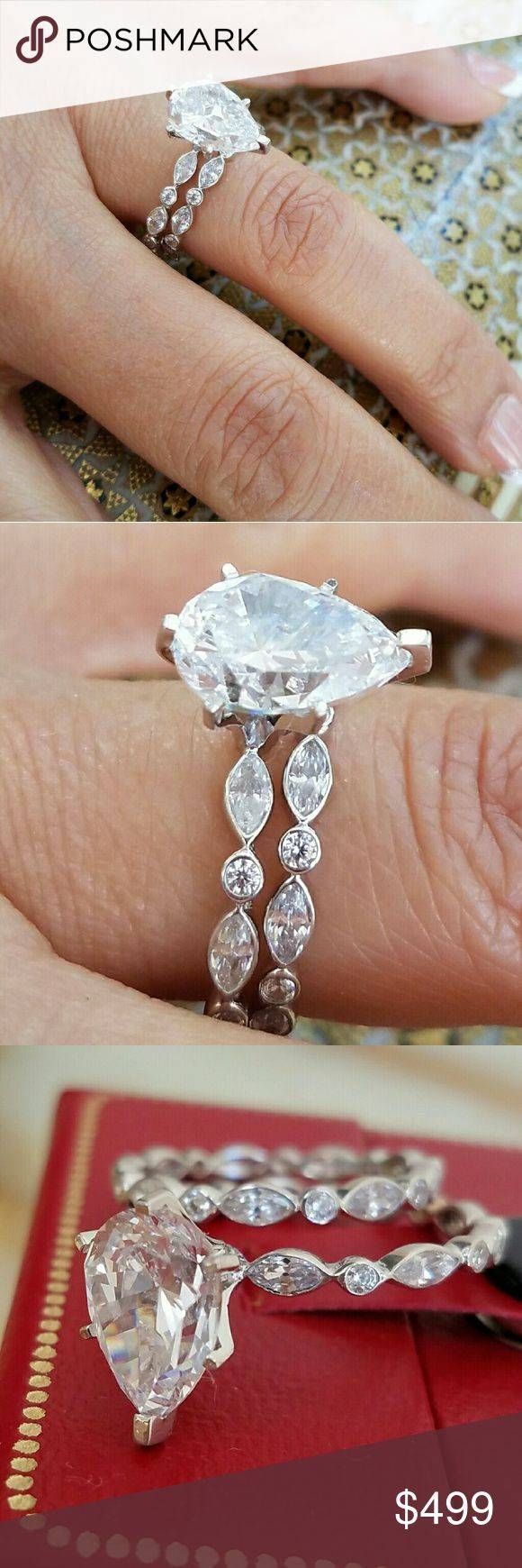 Best 20+ Eternity Wedding Bands Ideas On Pinterest | Engagement Inside Pear Shaped Engagement Rings With Wedding Bands (View 11 of 15)