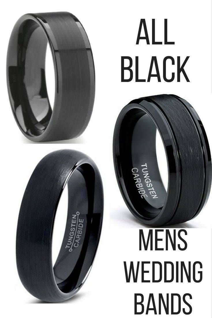 Best 25+ Black Wedding Bands Ideas Only On Pinterest | Men Wedding In Matte Black Wedding Bands (View 1 of 15)
