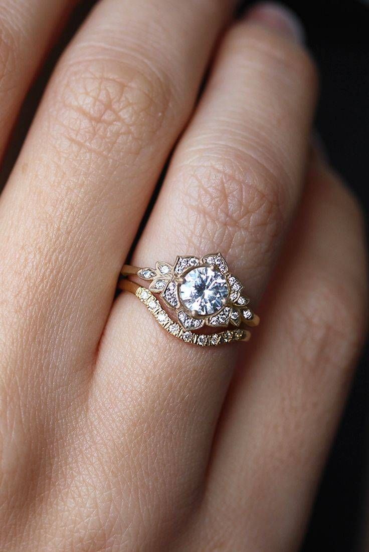 Best 25+ Curved Wedding Band Ideas On Pinterest | Pear Shaped Within Custom Wedding Band To Fit Engagement Rings (View 6 of 15)