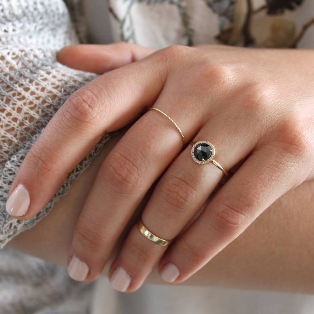Black Diamond Aura Ring – Catbird Regarding Wedding Rings Bands With Diamonds (View 11 of 15)