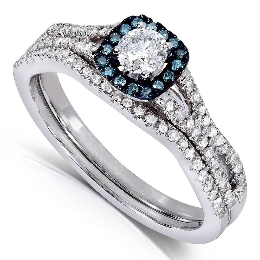 Blue Diamond Wedding Ring Sets – Laura Williams Regarding Blue Diamond Wedding Rings Sets (View 12 of 15)