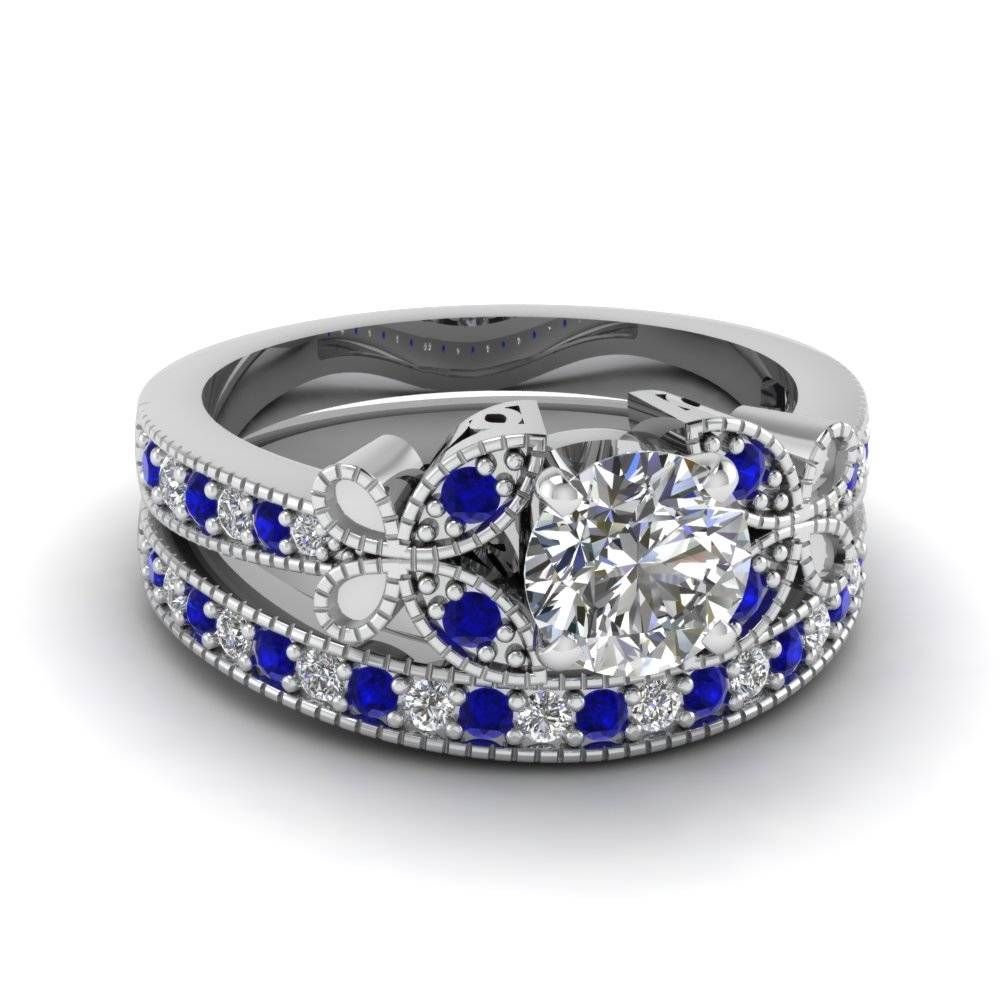 Blue Sapphire Engagement Rings | Fascinating Diamonds Pertaining To Sapphire Engagement Rings With Wedding Band (View 7 of 15)