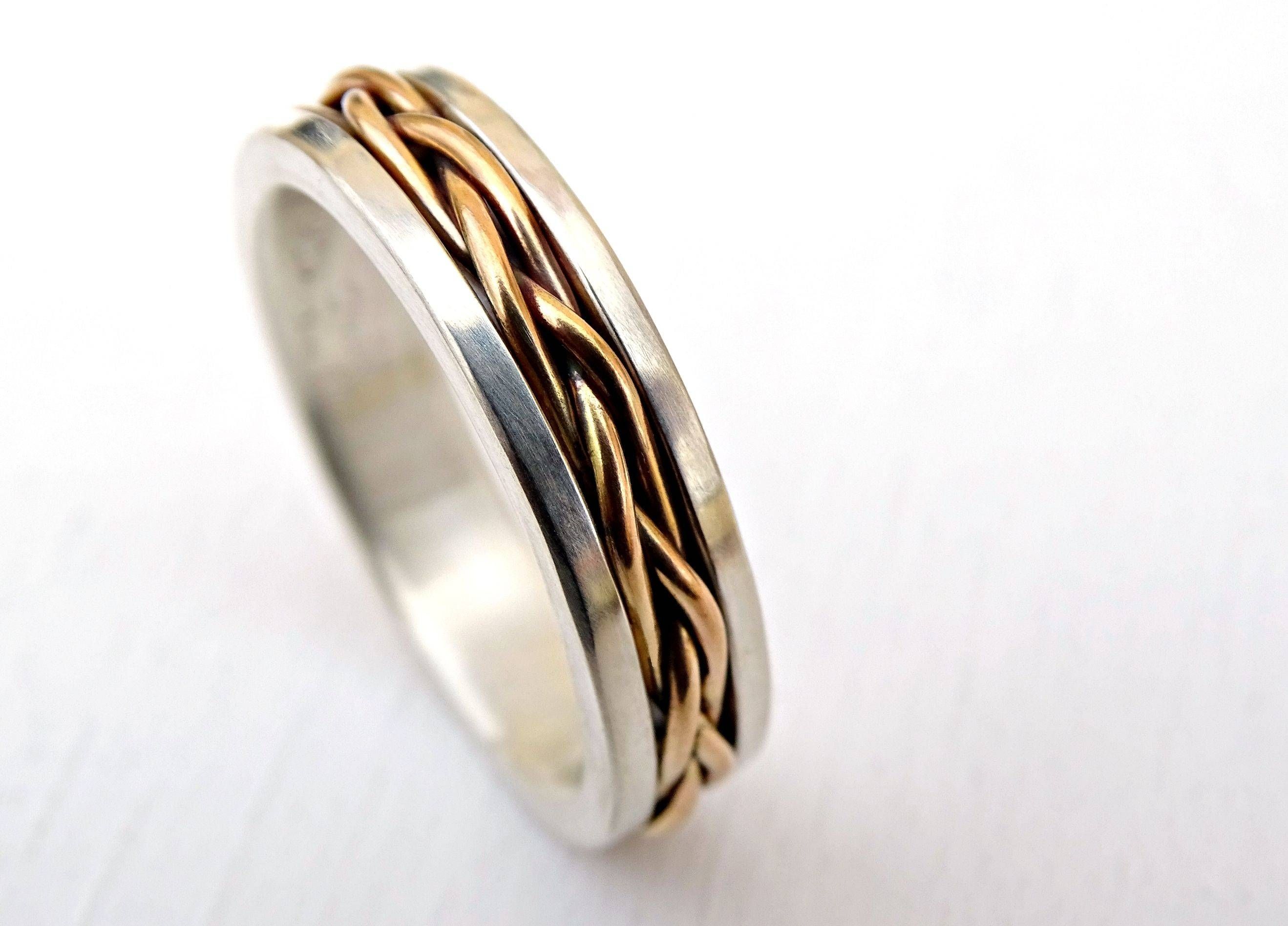 Buy A Custom Made Celtic Wedding Band Men, Gold Braided Wedding Inside Celtic Wedding Bands For Him (View 12 of 15)