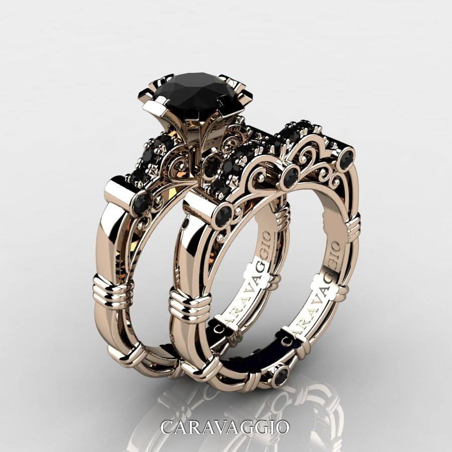 Caravaggio 14k Black And Rose Gold  (View 15 of 15)