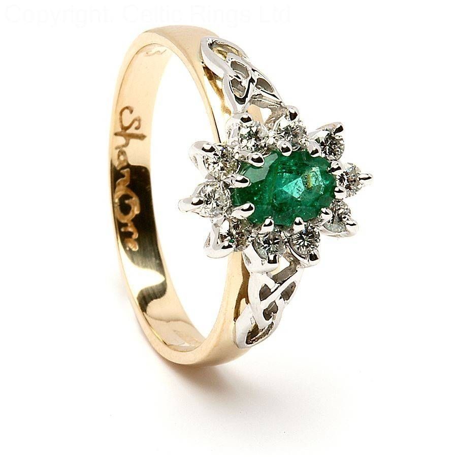 Celtic Emerald Engagement Rings | Lake Side Corrals Intended For Irish Emerald Engagement Rings (View 8 of 15)