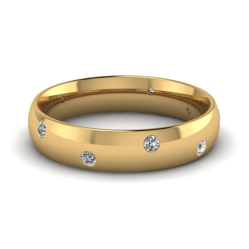 Classic 14k Yellow Gold Mens Wedding Rings |fascinating Diamonds Throughout Gold Mens Engagement Rings (View 3 of 15)