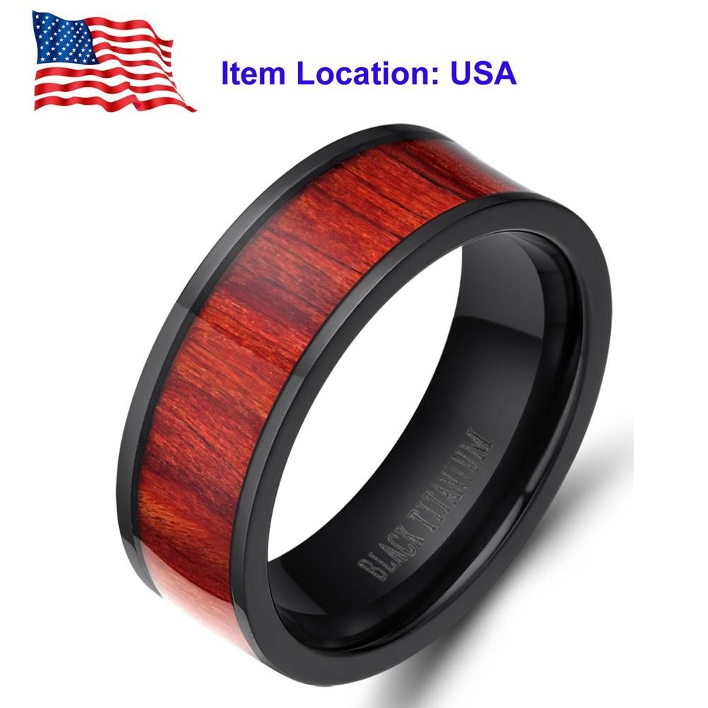Compare Prices On Flat Black Wedding Bands  Online Shopping/buy With Regard To Flat Black Wedding Bands (View 9 of 15)