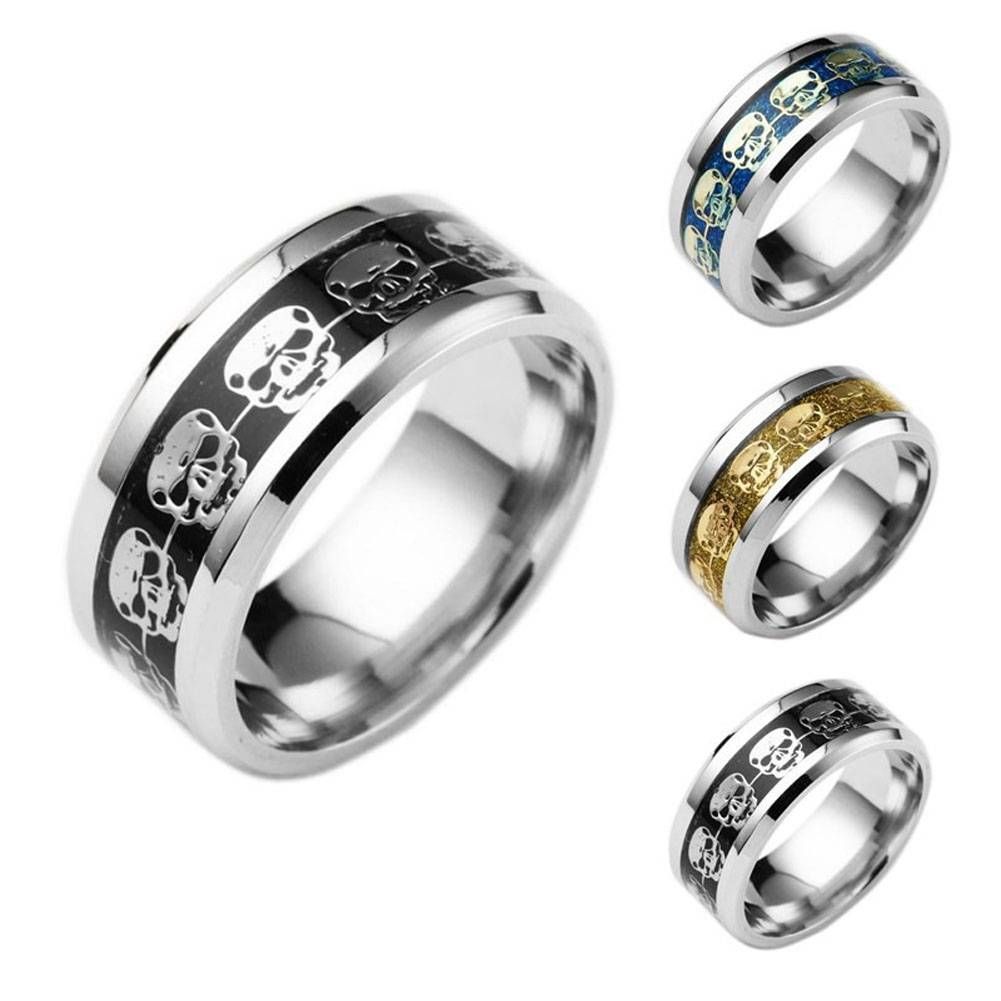 Compare Prices On Skull Wedding Bands  Online Shopping/buy Low Within Men's Skull Wedding Bands (View 10 of 15)