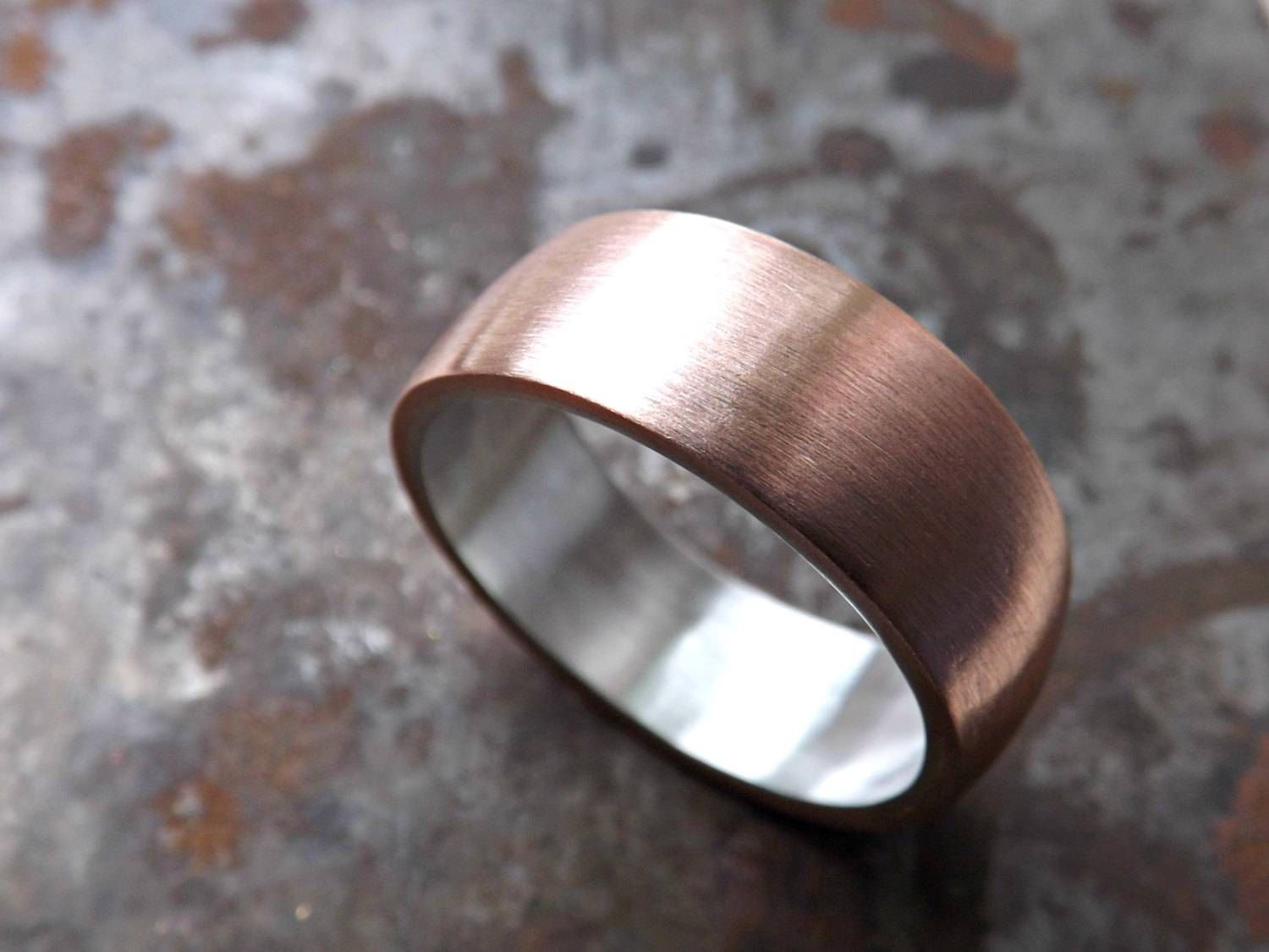 Copper Wedding Ring Mens Promise Ring Bold Copper Ring For Copper Men&#039;s Wedding Bands (View 1 of 15)