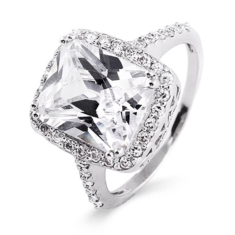 Cubic Zirconia Engagement Rings | Eve's Addiction® In Cz Diamond Wedding Rings (View 1 of 15)