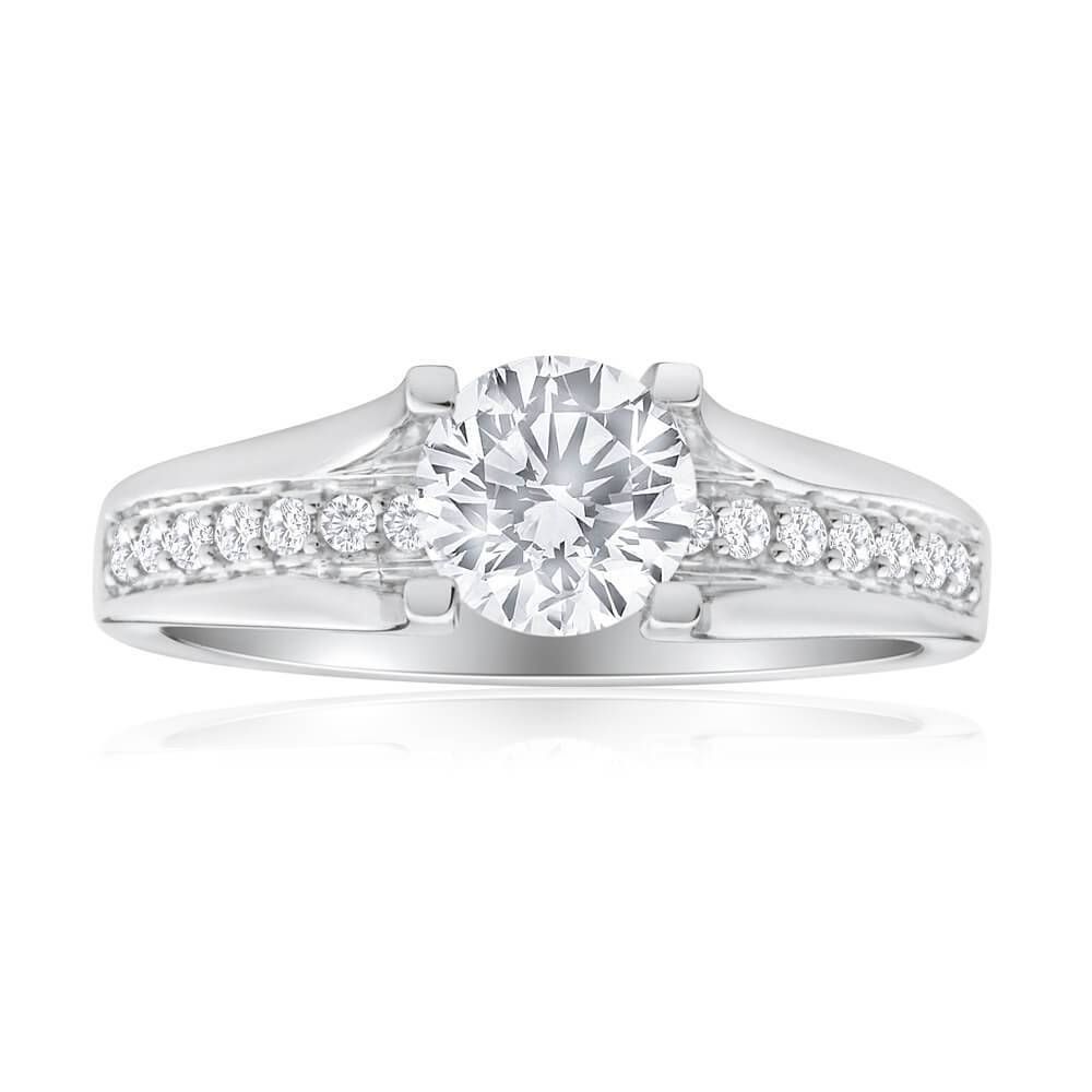 Cubic Zirconia Rings | Grahams Jewellers Australia With White Gold Zirconia Wedding Rings (View 2 of 15)
