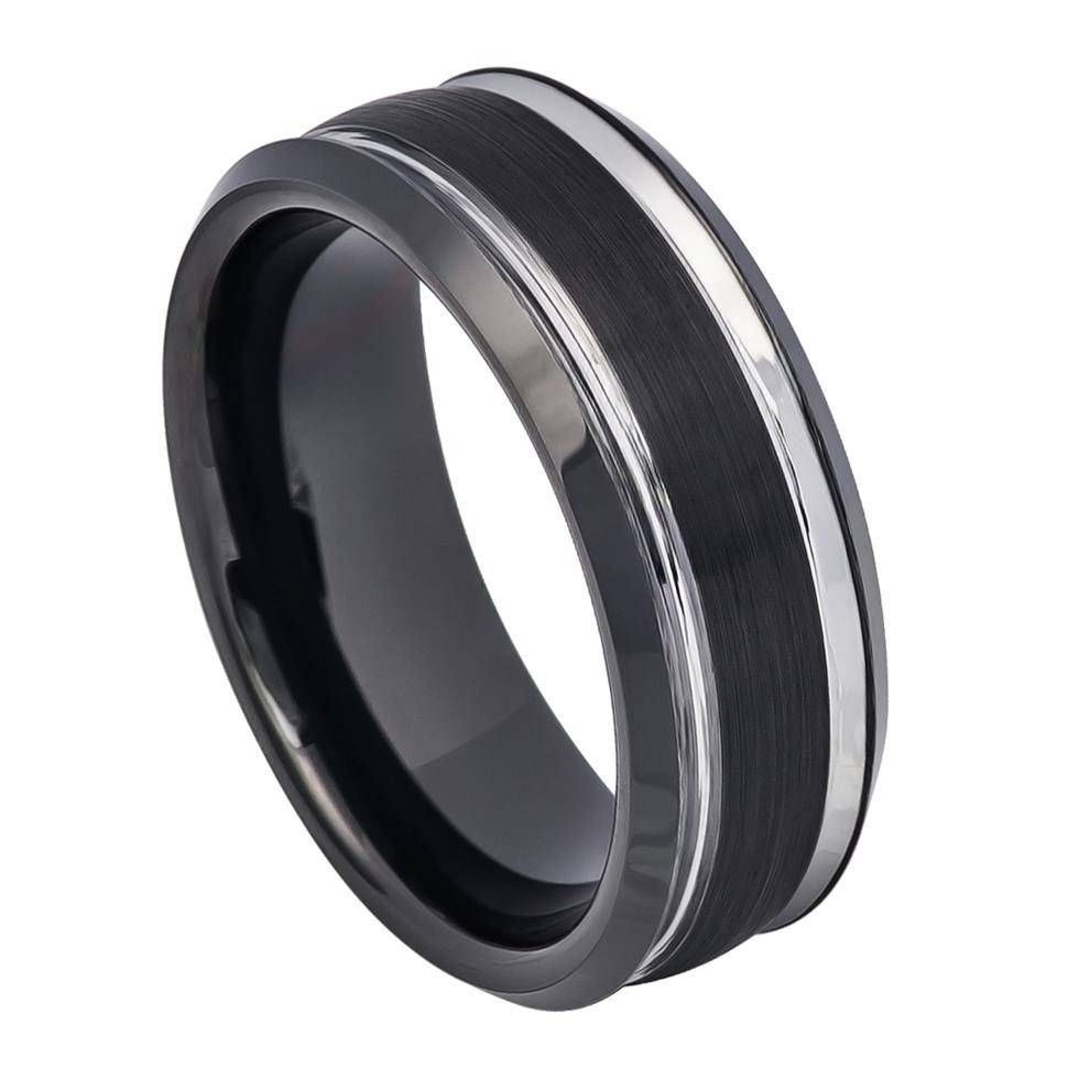 Cynefrith Tungsten Brushed Men's Tungsten Wedding Bandzeus Rings Intended For Tungsten Wedding Bands (View 8 of 15)