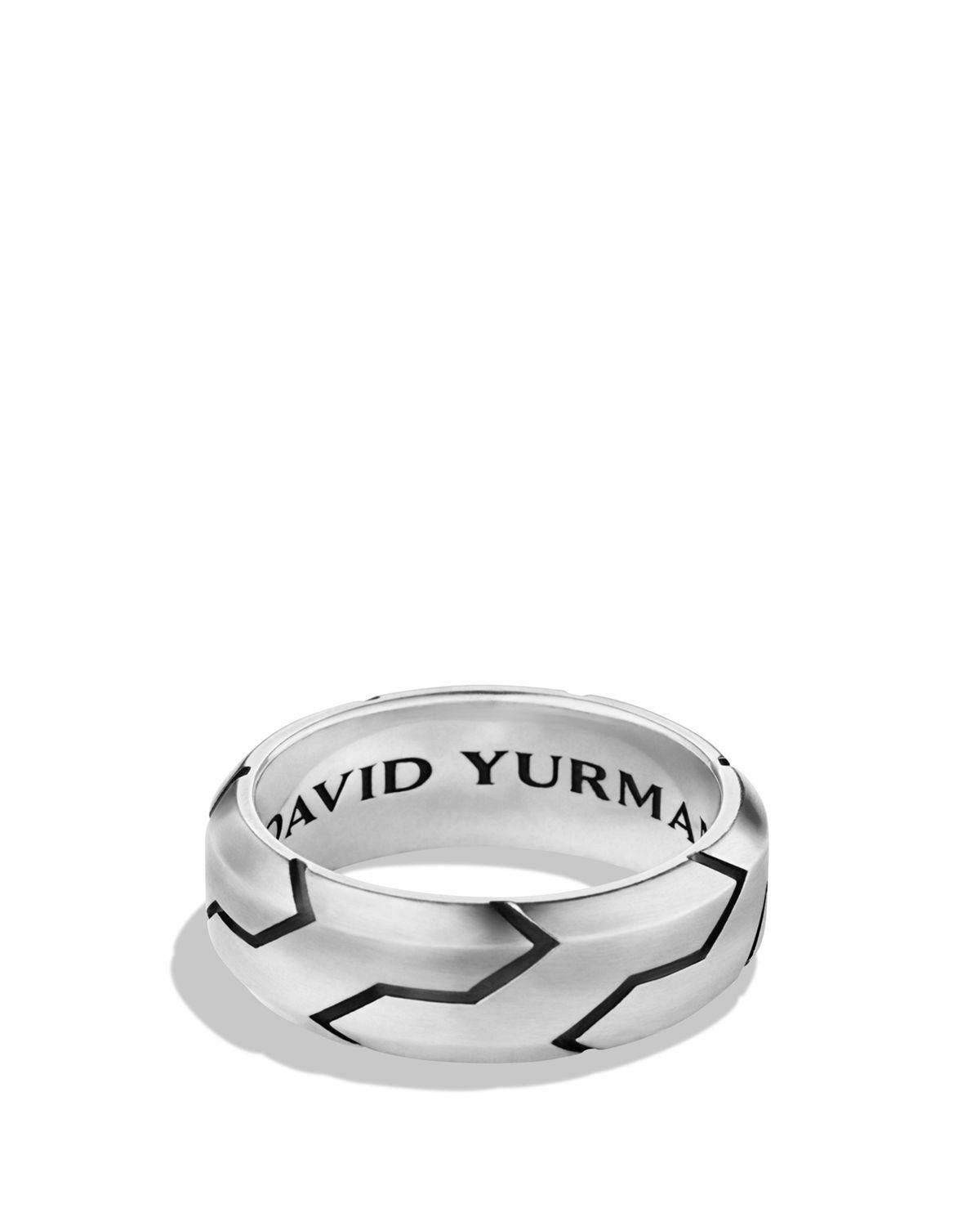 David Yurman Forged Carbon Band Ring In Metallic For Men | Lyst With Regard To Bloomingdales Wedding Bands (View 7 of 16)