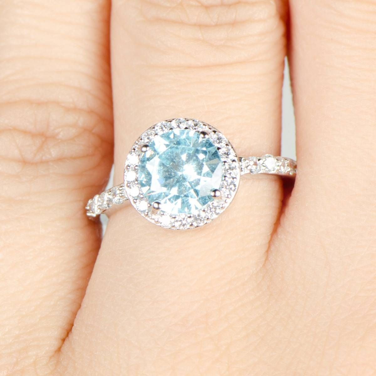 December Blue Cz Imitation Birthstone Ring For Engagement Rings With December Birthstone (View 14 of 15)