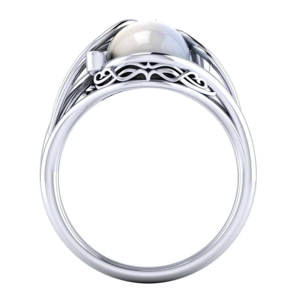 Elvish Moonstone Engagement Ring — Takayas Custom Jewelry Within Elven Engagement Rings (View 14 of 15)