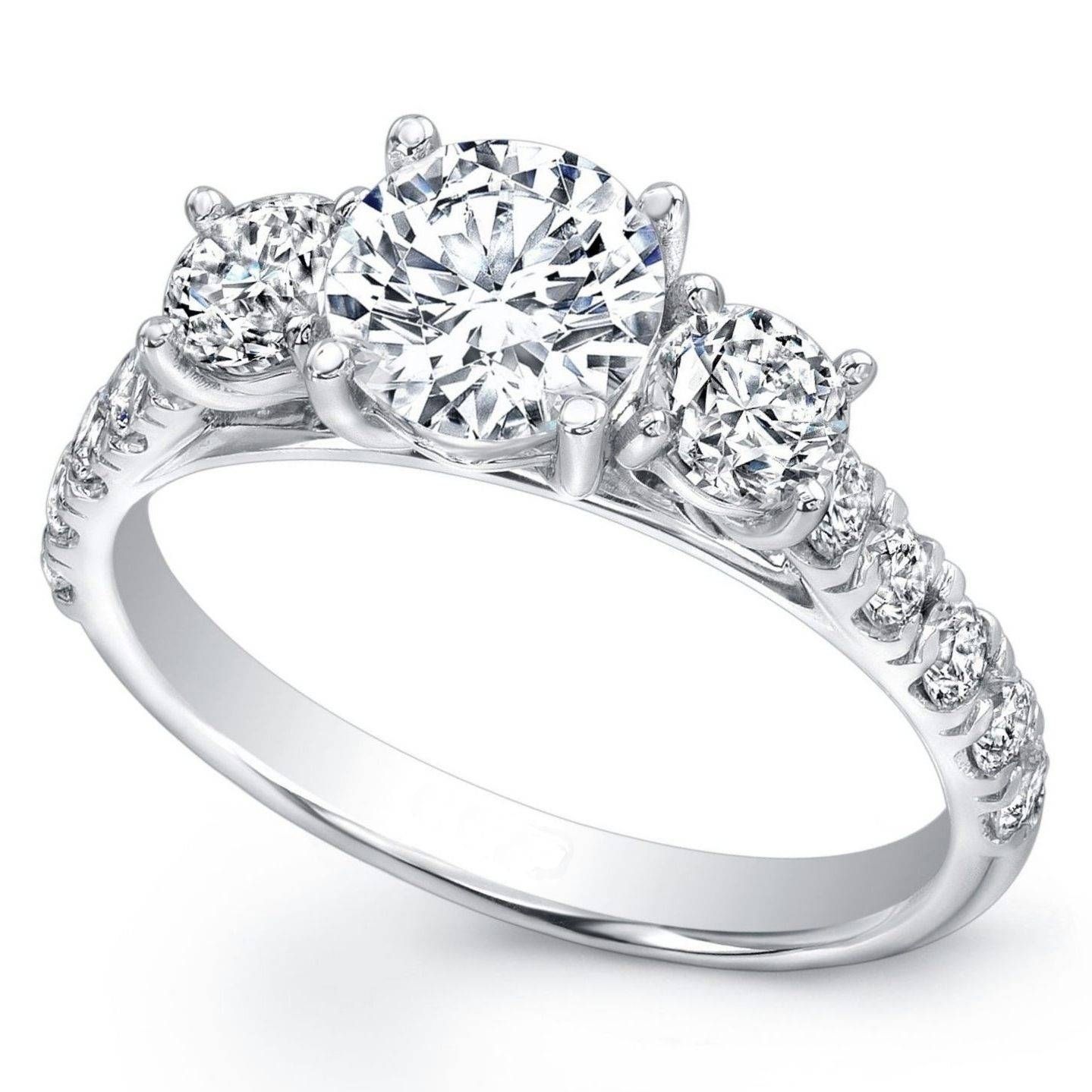 Engagement Rings 3 Stone | Wedding, Promise, Diamond, Engagement In Three Stone Wedding Rings (View 4 of 15)