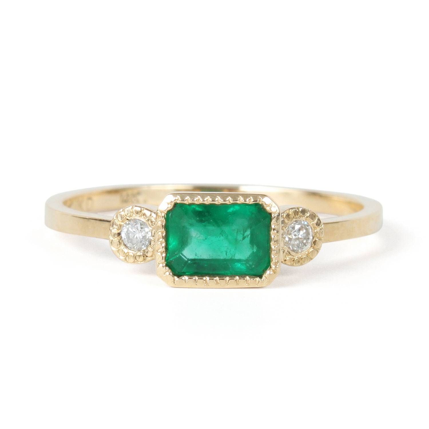 Engagement Rings : Baguette Diamond Ring Designs Beautiful Inside Emrald Engagement Rings (View 6 of 15)