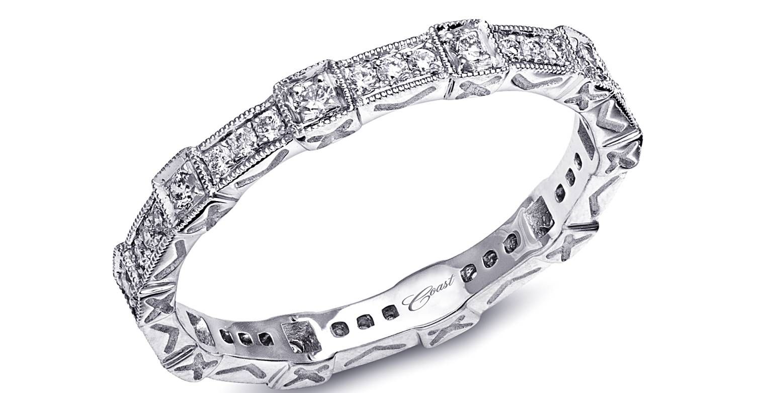 Engagement Rings : Jewelry Basics Pr Engagement Rings Diamond Band Regarding 2 Band Wedding Rings (View 9 of 15)