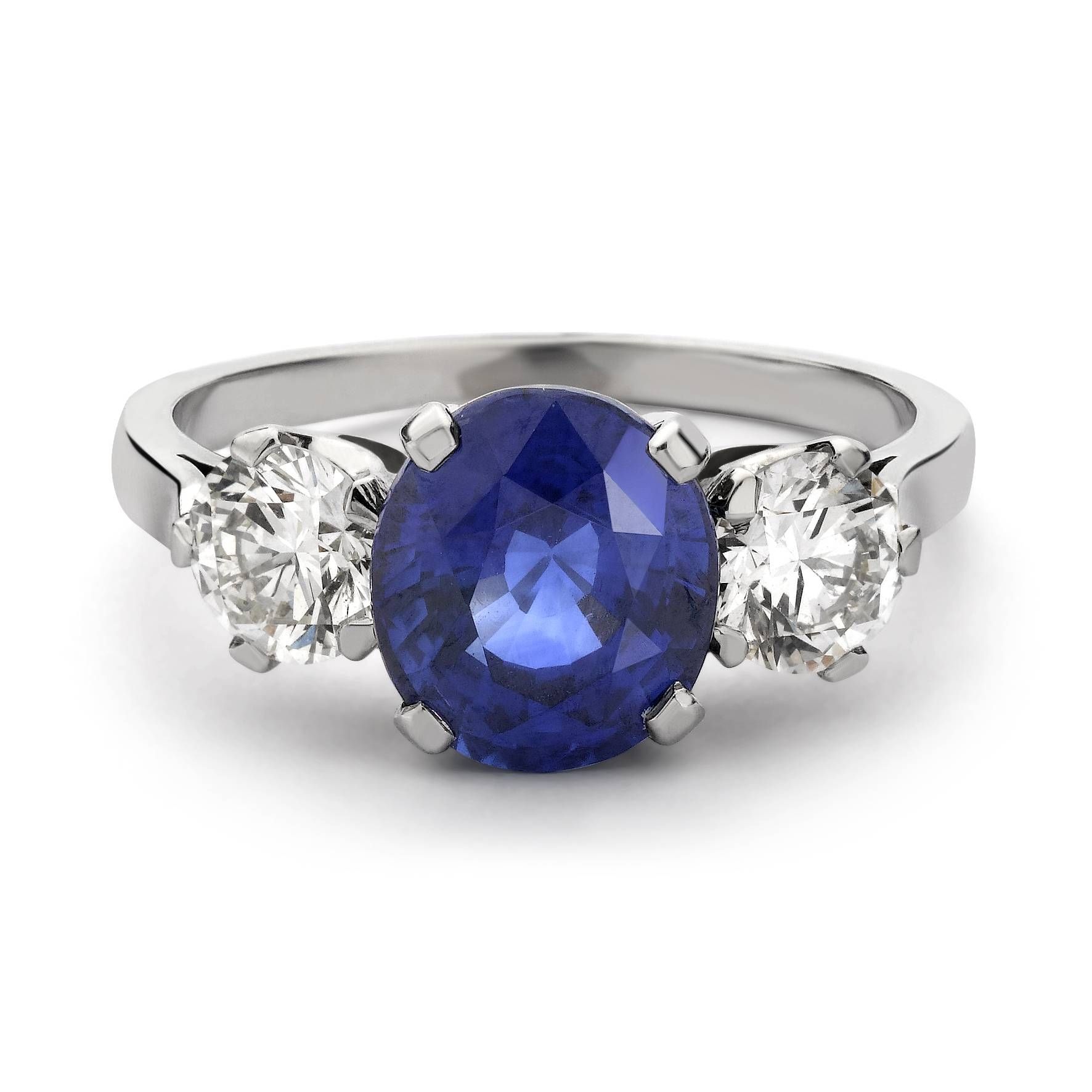 Engagement Rings : Sapphire Diamond Eternity Ring 18k White Gold With Regard To Sapphire And Diamond Wedding Rings (View 8 of 15)