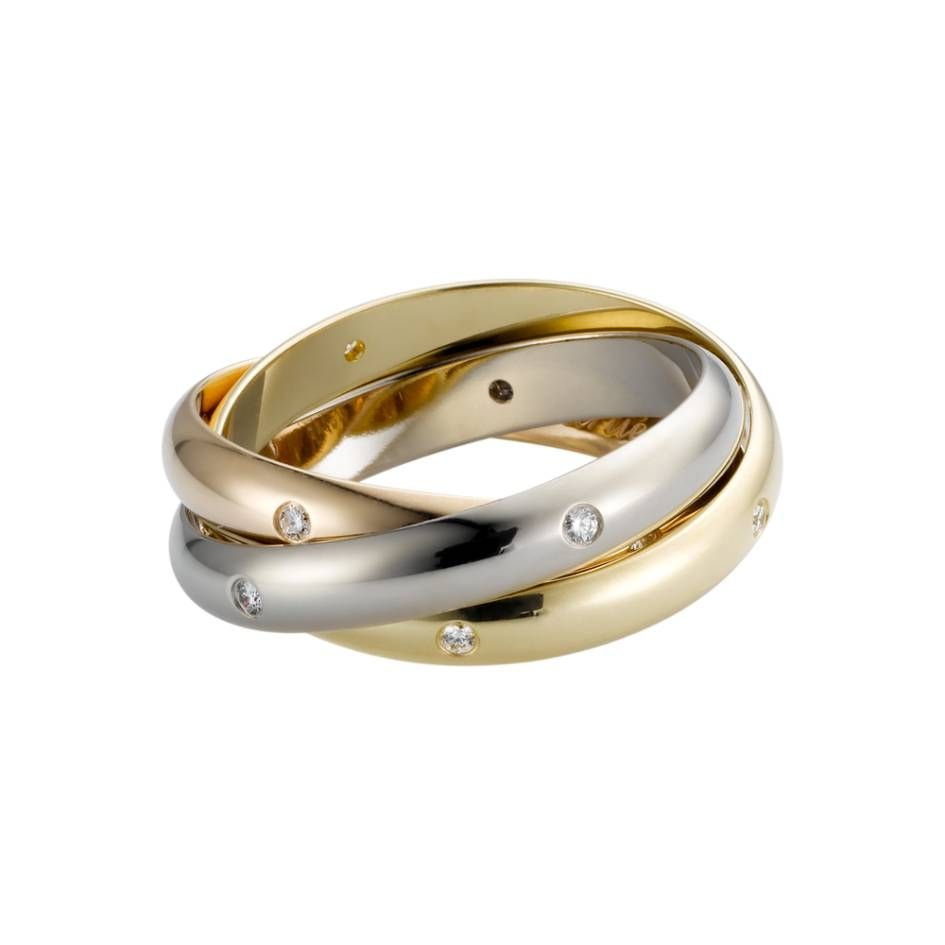 Free Diamond Rings: Cartier Trinity Ring With Diamonds Cartier In Mens Engagement Rings Cartier (View 14 of 15)