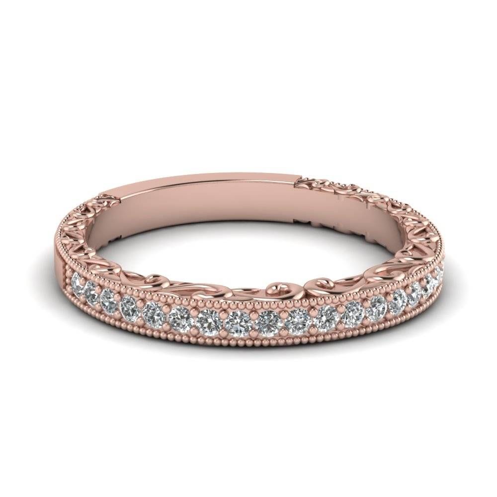 Get Classic Rose Gold Wedding Bands | Fascinating Diamonds Within Gold Rose Wedding Rings (View 10 of 15)