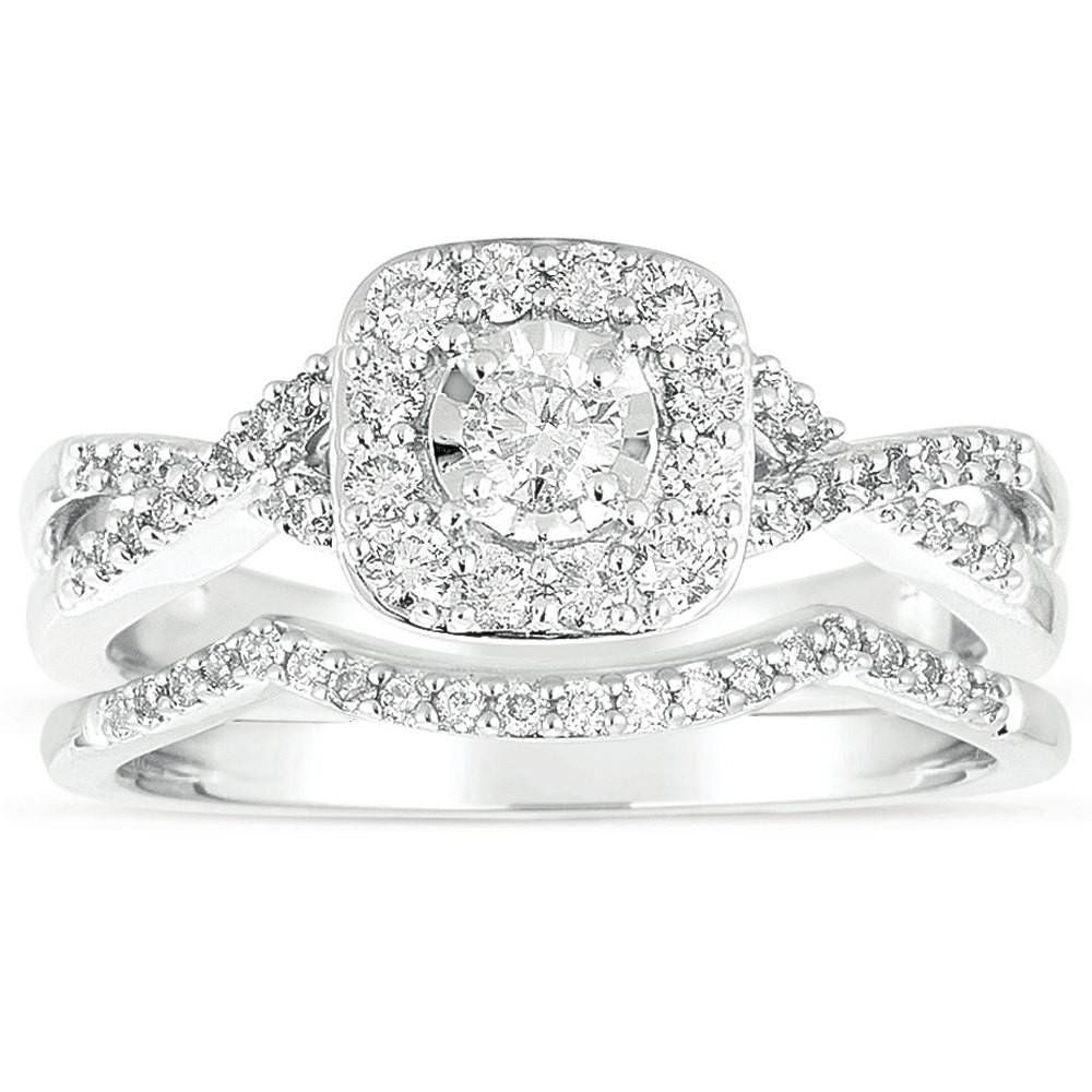 Gia Certified Infinity 1 Carat Round Diamond Wedding Ring Set In Pertaining To Certified Diamond Wedding Rings (View 9 of 15)