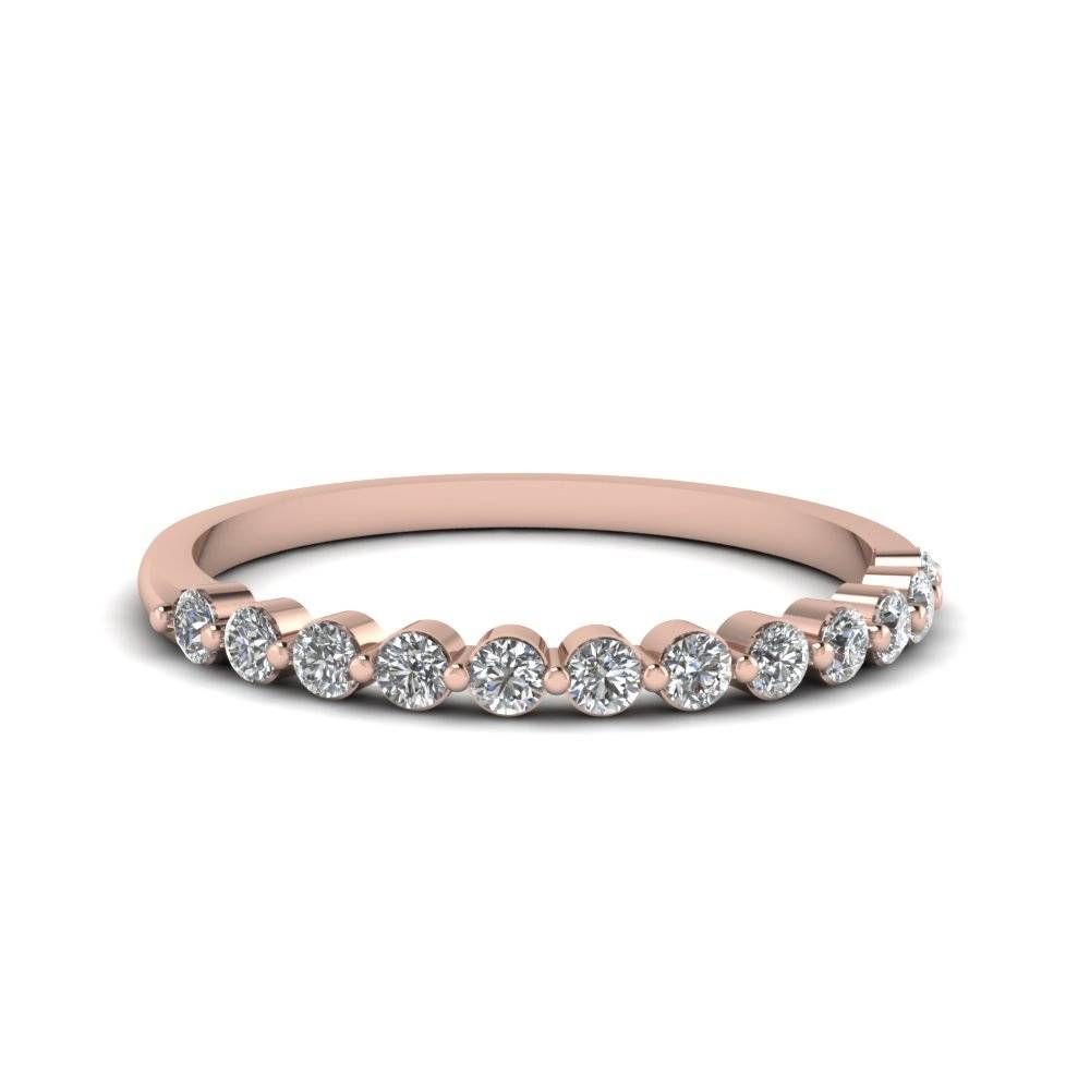 Gold Twisted Wedding Band In 14k Rose Gold | Fascinating Diamonds Intended For Floating Diamond Wedding Bands (View 4 of 15)