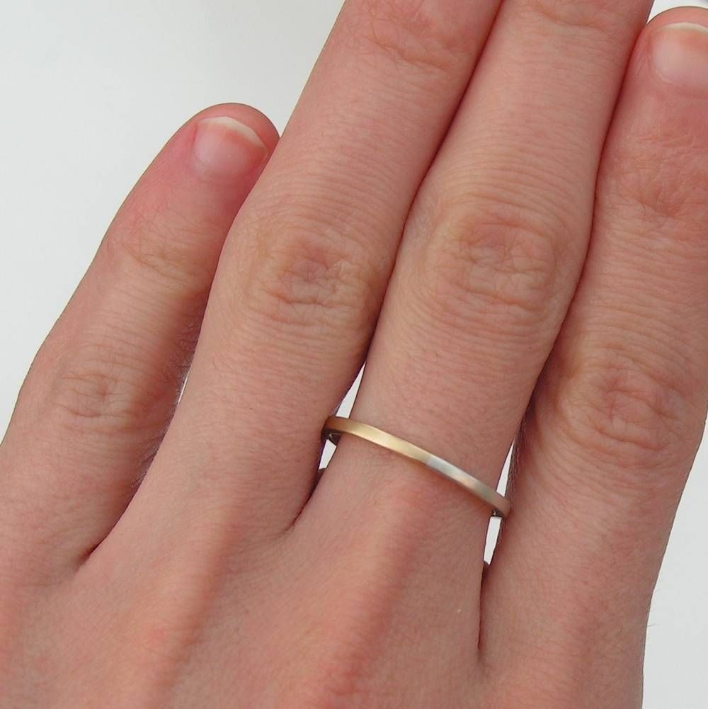 Golden Ratio – 1.5 Mm 9k Gold + Silver – Anna Rei Jewellery Intended For  (View 1 of 15)