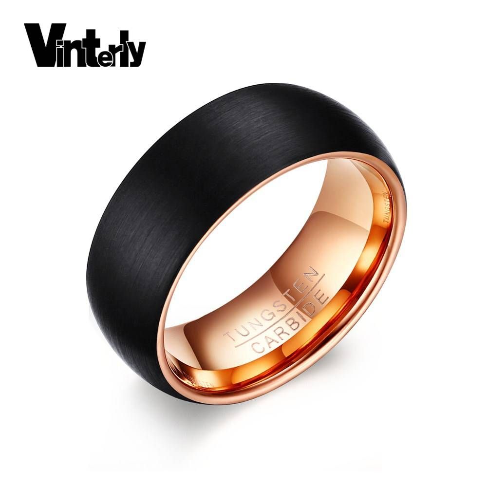 High Quality Matte Black Wedding Band Promotion Shop For High Throughout Matte Black Men's Wedding Bands (View 9 of 15)