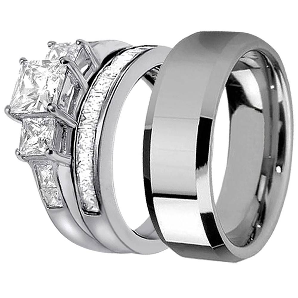Him And Her Matching Ring, Stainless Steel Ring For Men (View 12 of 15)