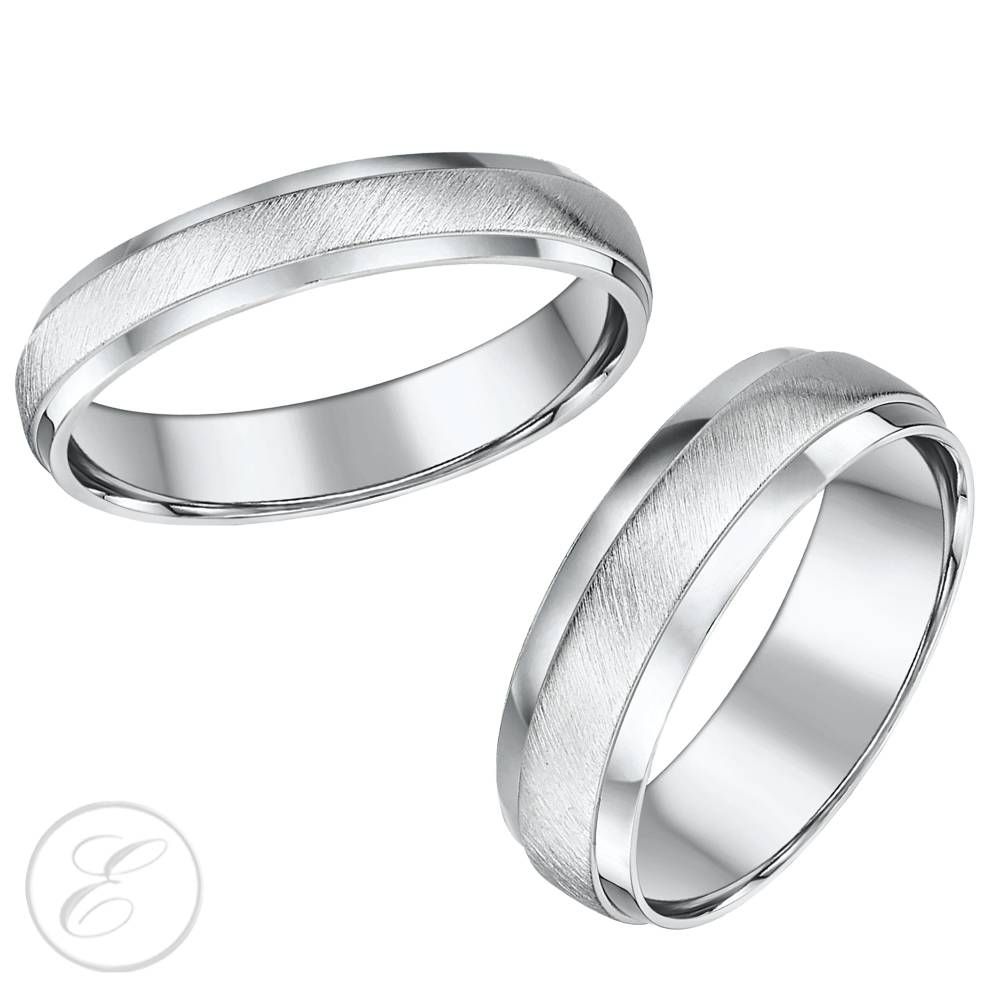 His & Hers Palladium Wedding Bands And Matching Ring Sets Within His And Her Wedding Bands Sets (Photo 116 of 339)