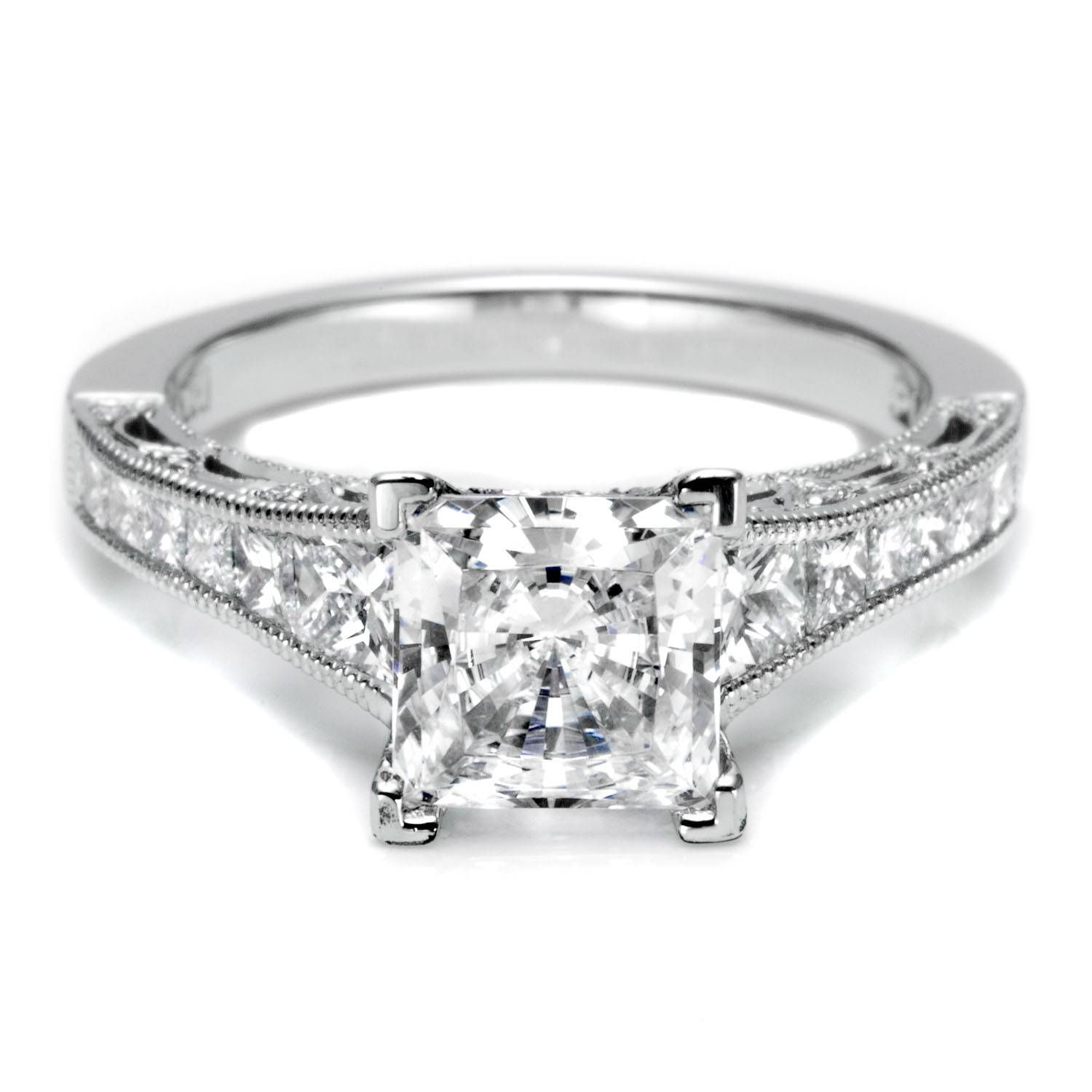 Impressive Ideas Princess Cut Wedding Rings For Women Beautiful Within Princess Cut Diamond Wedding Rings For Women (View 6 of 15)