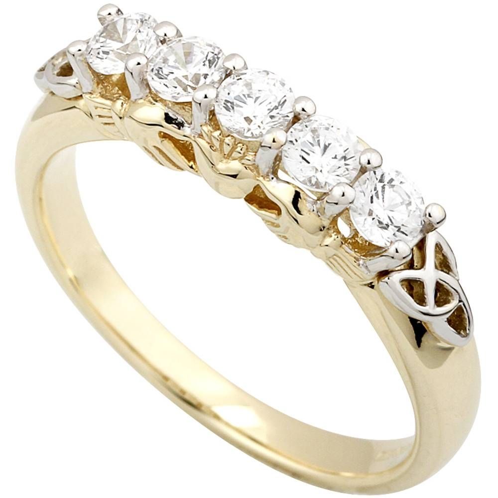 Irish And Celtic Rings In Gold And Silver Throughout 10k Gold Cubic Zirconia Engagement Rings (View 13 of 15)