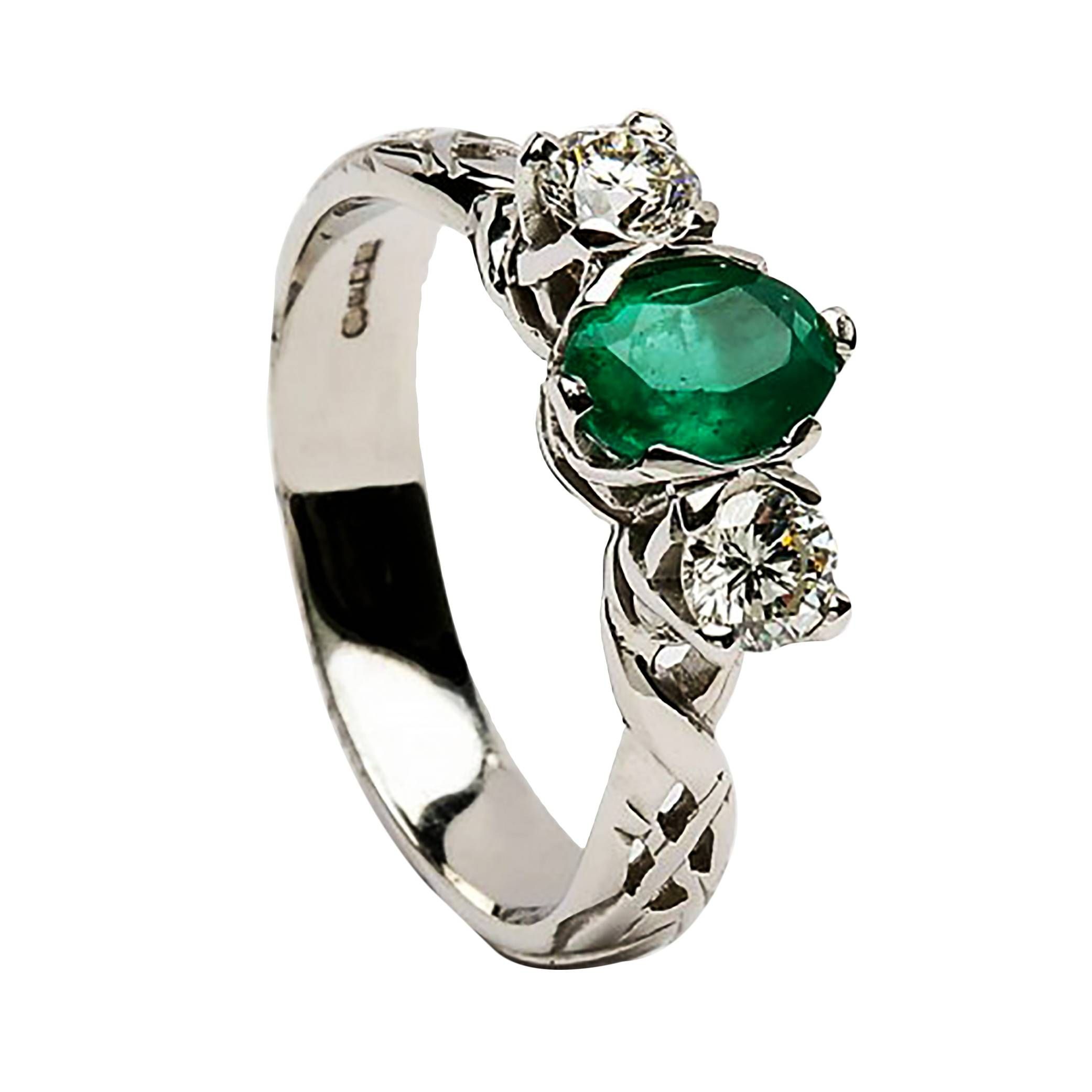 Irish Celtic Engagement Rings | Diamond Rings | Silver Rings Inside Irish Emerald Engagement Rings (View 1 of 15)