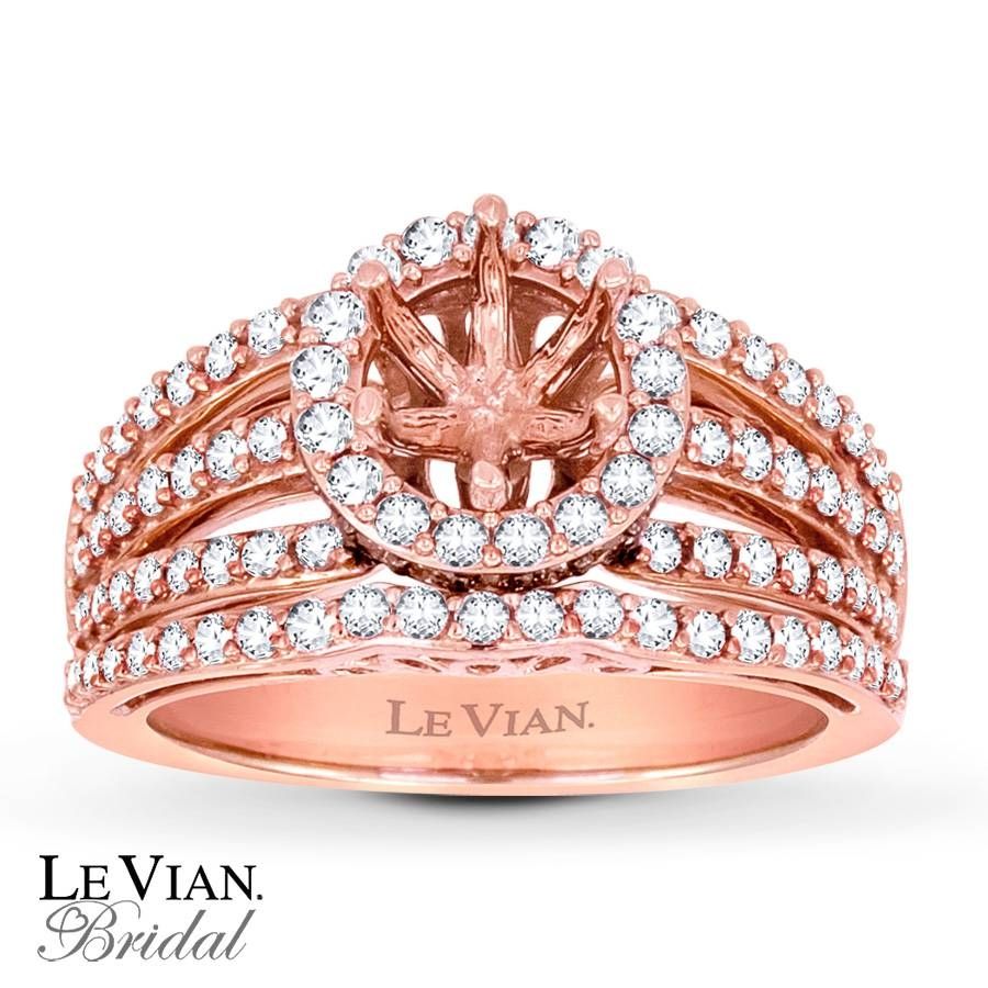 Jared – Le Vian Bridal Setting 7/8 Ct Tw Diamonds 14k Strawberry Gold For Strawberry Gold Wedding Rings (View 14 of 15)