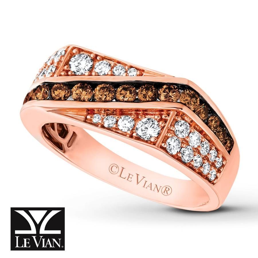 Jared – Levian Chocolate Diamonds 1 1/3 Cttw Men's Band 14k Gold With Regard To Chocolate Diamond Wedding Bands (View 14 of 15)
