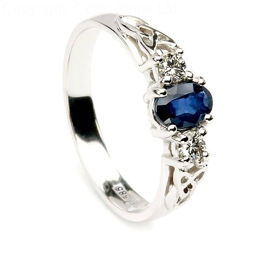 Jewelry Rings: Irish Wedding Rings Sapphire Engagement Ring Celtic Inside Celtic Engagement And Wedding Ring Sets (View 4 of 15)
