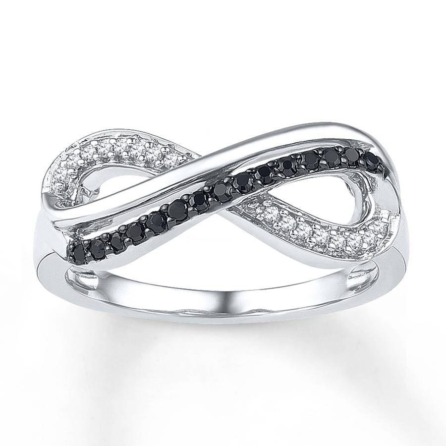 Kay – Infinity Symbol Ring 1/6 Ct Tw Diamonds Sterling Silver In Engagement Rings With Infinity Symbol (View 1 of 15)