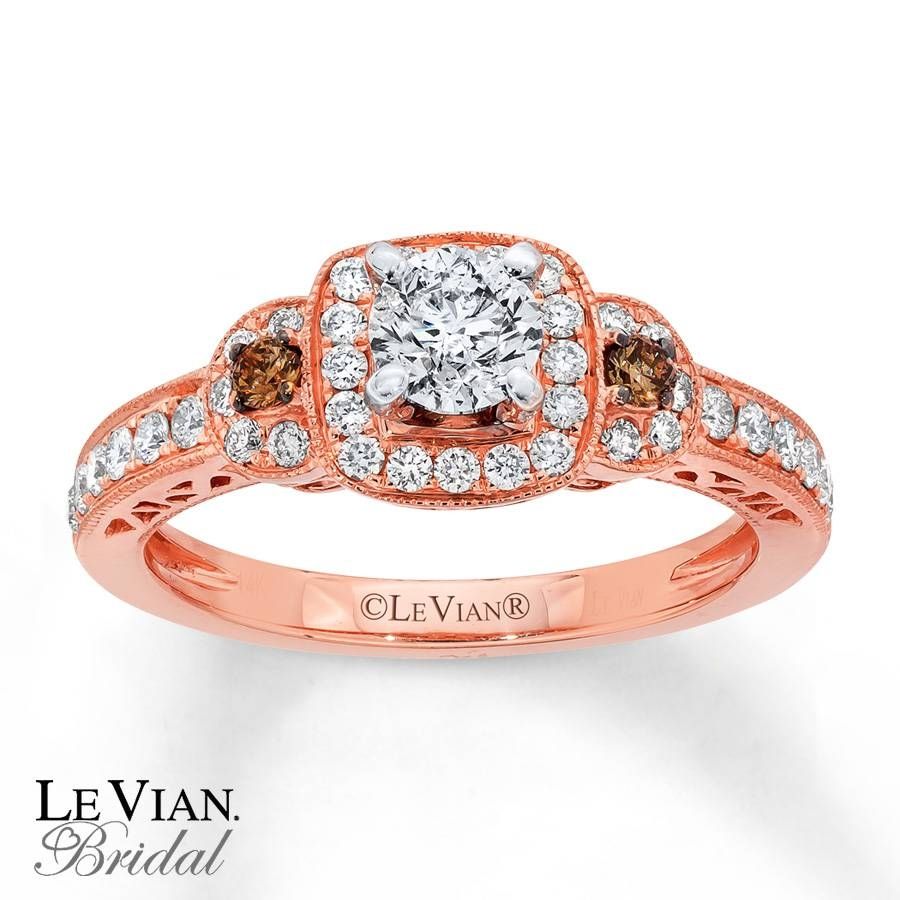 Kay – Le Vian Engagement Ring 3/4 Ct Tw Diamonds 14k Strawberry Gold Inside Strawberry Gold Wedding Rings (View 1 of 15)