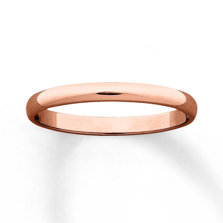 Kay – Women's Wedding Band 10k Rose Gold 2mm For Rose Gold Wedding Bands (View 2 of 15)