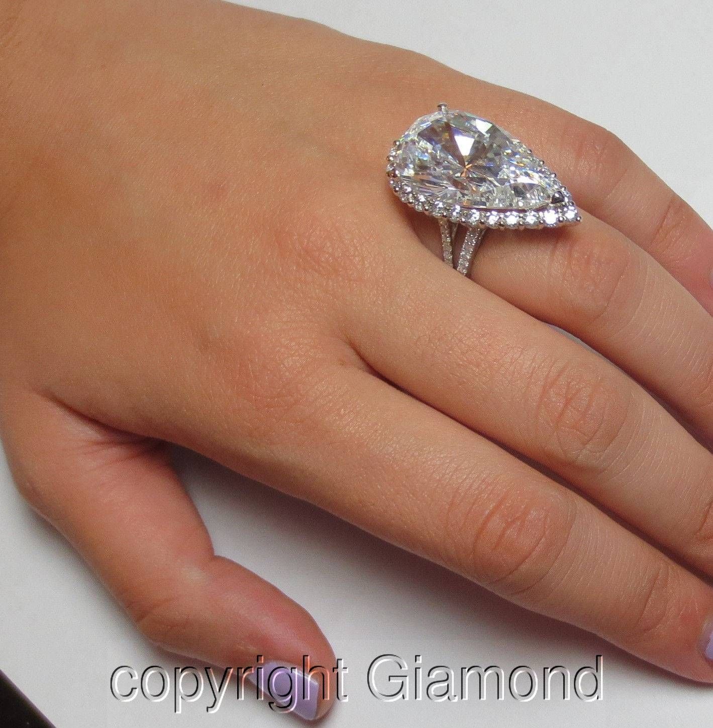 Large Carat Diamond Rings | Wedding, Promise, Diamond, Engagement With 2 Carat Pear Shaped Engagement Rings (View 13 of 15)